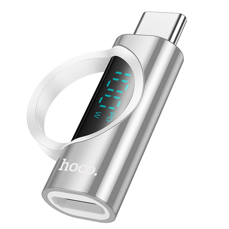 Перехідник Hoco UA32 Type-C male to Type-C female display adapter – silver. Фото 2 з 4