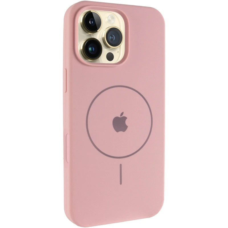 Чехол Silicone Case Full Protective (AA) V2 with MagSafe для Apple iPhone 16 Pro Max – Розовый / Pink Sand. Фото 2 из 11