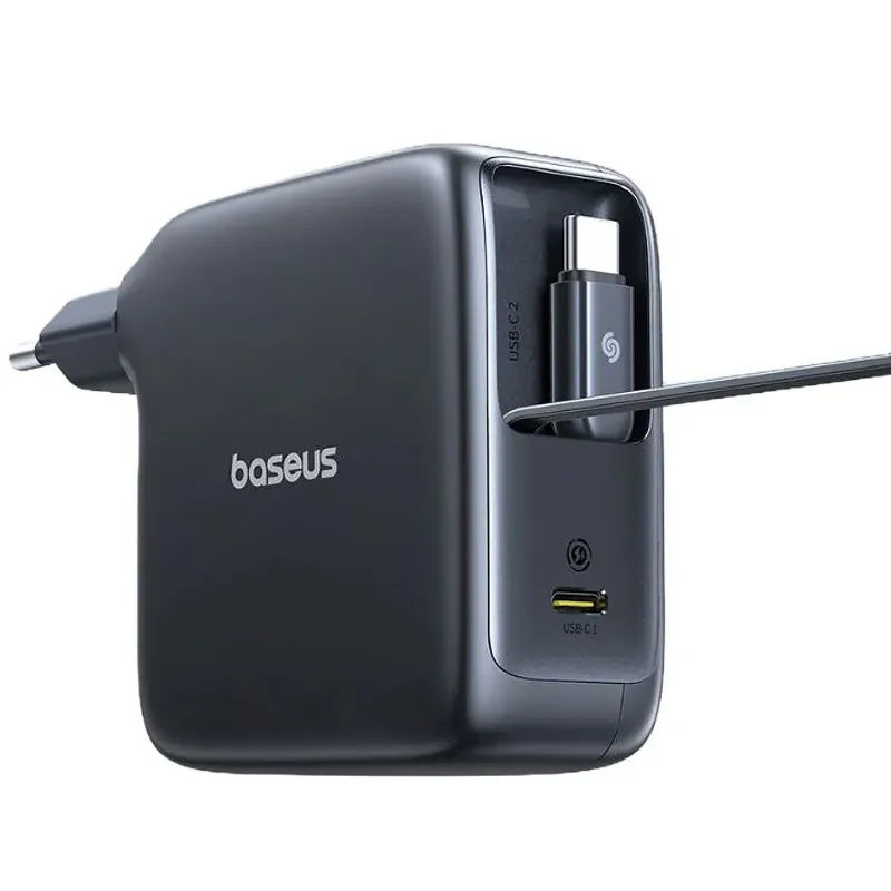 МЗП Baseus EnerCore CJ21 PD67W with retractable cables (3USB-C) (E0121D) – Cosmic Black. Фото 3 з 4