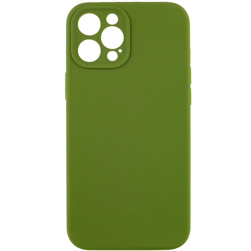 

Чохол з захистом камери Silicone Case на Apple iPhone 12 Pro (6.1") (Зелений / Dark Olive)