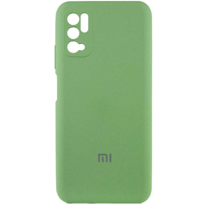 

Чехол Silicone Case с закрытым низом и защитой камеры для Xiaomi Poco M3 Pro 4G / 5G (Мятный / Mint), М'ятний / mint