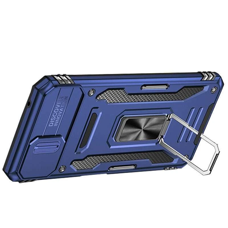 Ударостійкий чохол Square Ring зi шторкою на камеру на Samsung Galaxy A22 5G – Синій / Navy. Фото 4 з 5