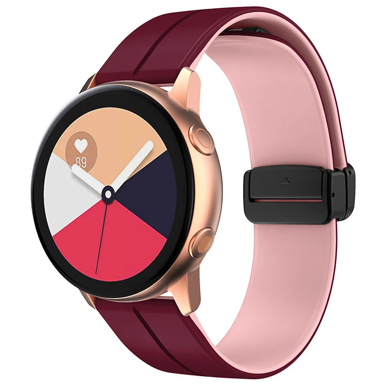 

Силіконовий ремінець Classy для Smart Watch 20mm (Plum / Pink)