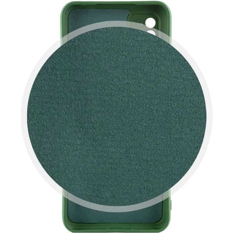 Чохол Silicone Case Lakshmi з закритою камерою на Xiaomi Redmi A1 / A2 – Зелений / Dark green. Фото 3 з 4