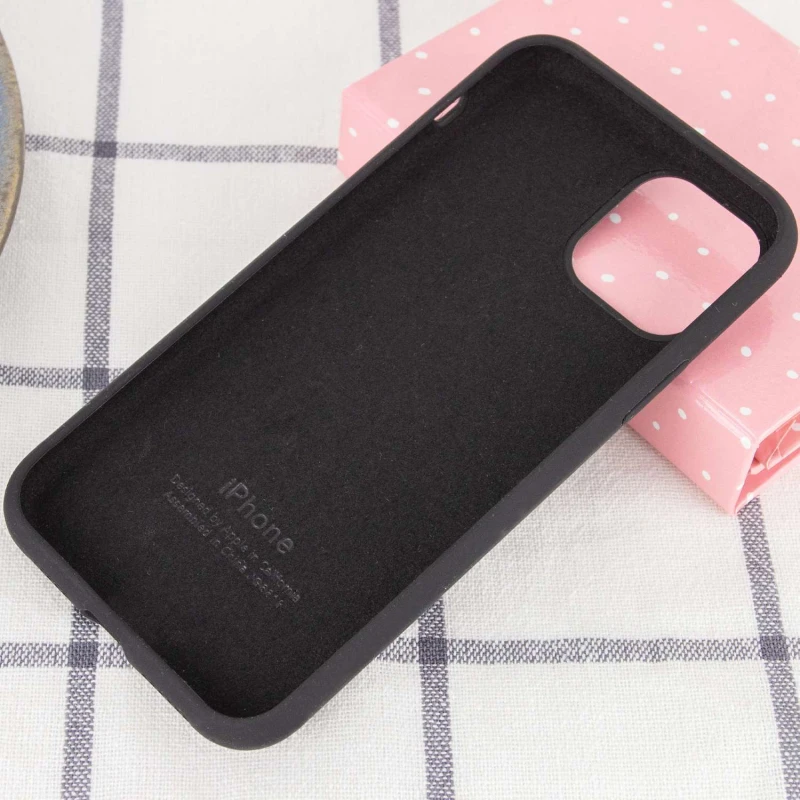 Чохол Silicone Case з закритим низом на Apple iPhone 11 (6.1") – Чорний / Black. Фото 3 з 3