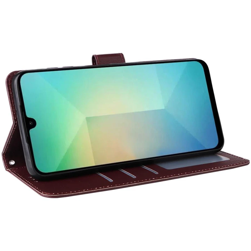 Кожаный чехол-книжка Essential Case для Xiaomi Redmi 15 (EU) – Wine Red. Фото 5 из 5