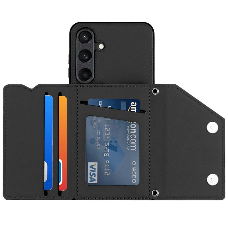 Чохол Frontalka з відсіком для карток з захистом камери на Samsung Galaxy A34 5G – Black. Фото 2 з 3