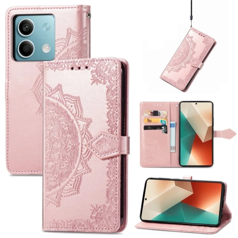 Чехол-книжка Art Case для Xiaomi Redmi Note 13 Pro 5G – Розовый. Фото 5 из 6