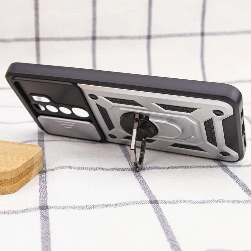 Протиударний чохол Serge Ring з захистом камери на Xiaomi Redmi Note 8 Pro – Срібний. Фото 5 з 5
