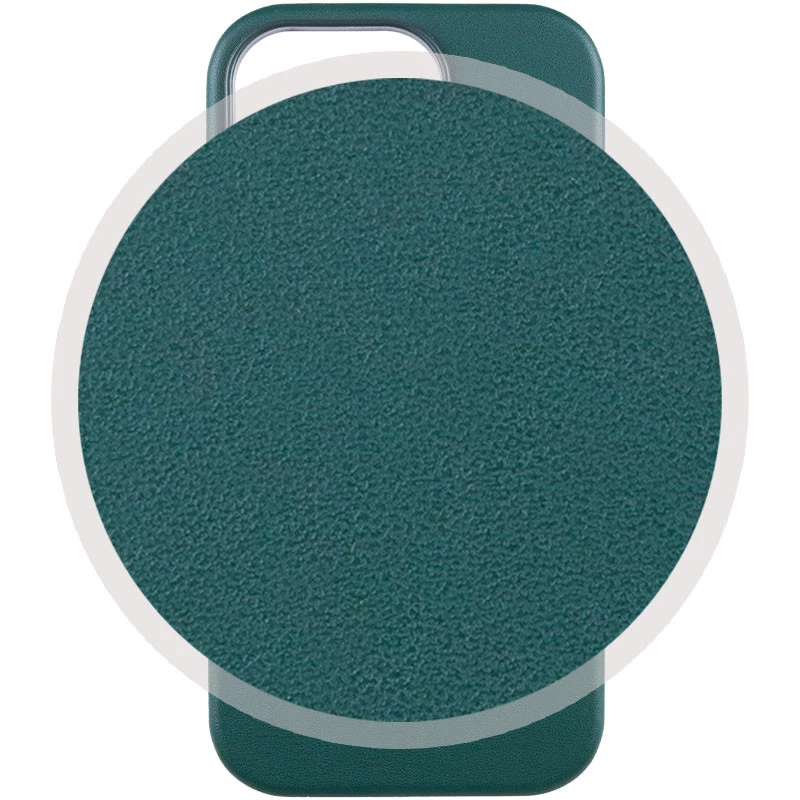 Шкіряний чохол Silicone Case Premium з MagSafe and Animation на Apple iPhone 14 Pro (6.1") – Forest Green. Фото 3 з 9