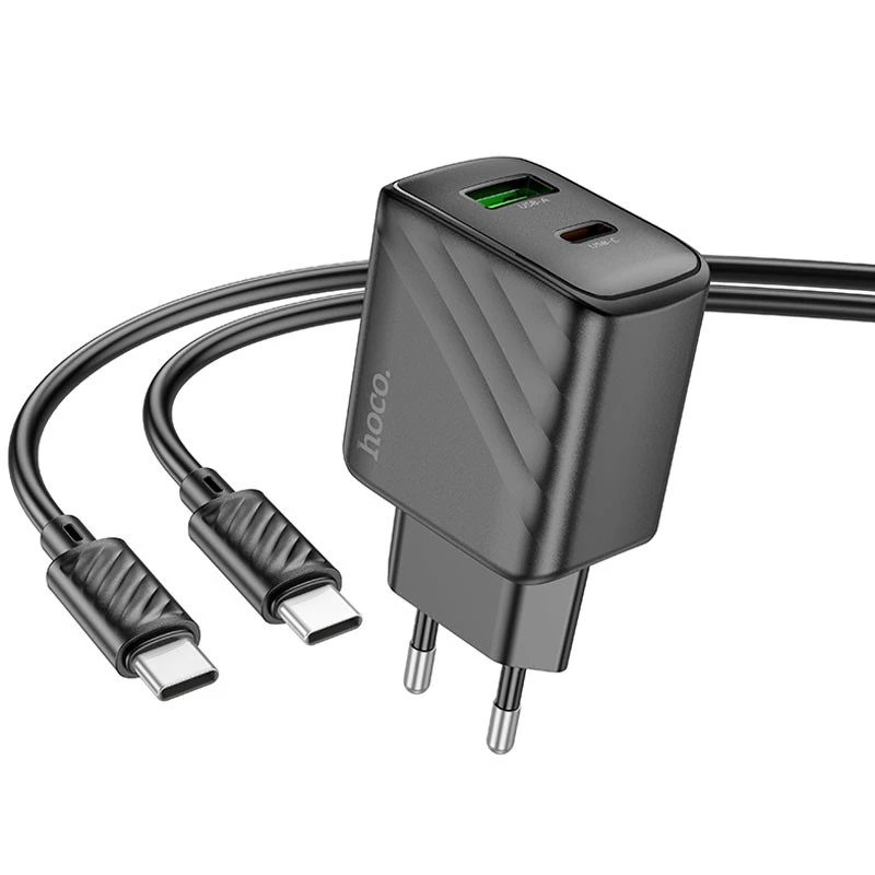 МЗП Hoco CS23A Sunlight PD30W+QC3.0 + Type-C to Type-C – Black. Фото 3 з 5