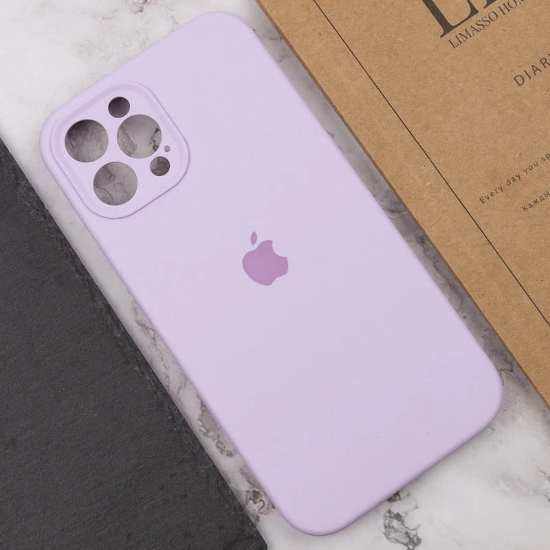 Чехол Silicone Case с защитой камеры для Apple iPhone 12 Pro Max (6.7") – Сиреневый / Lilac. Фото 6 из 7