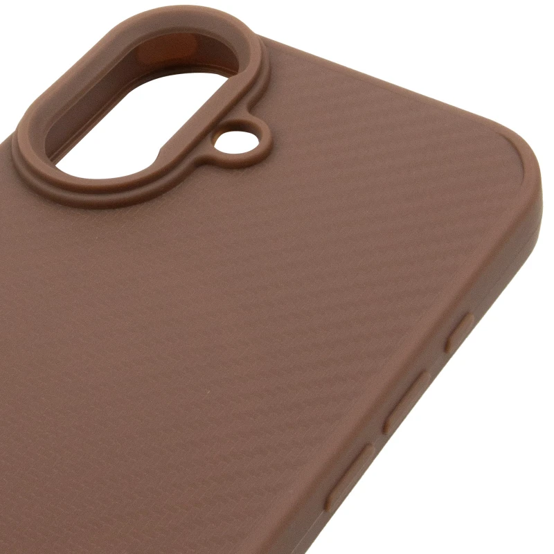 TPU чохол Carbon Protective with Magsafe для Apple iPhone 17 (6.3") – Coffee. Фото 5 з 7