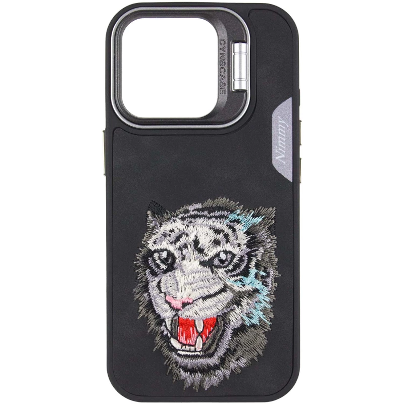 TPU+PC чохол з тваринами для Apple iPhone 15 (6.1") – Black Tiger. Фото 3 з 7