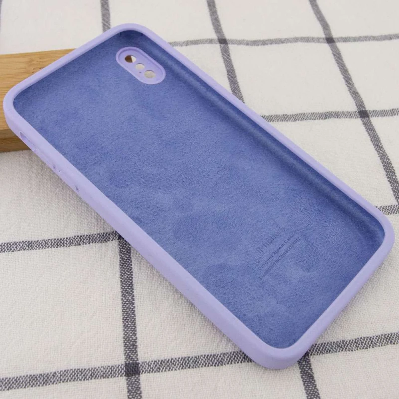 Чохол Silicone Case Square з захистом камери на Apple iPhone XS (5.8") – Бузковий / Dasheen. Фото 2 з 3