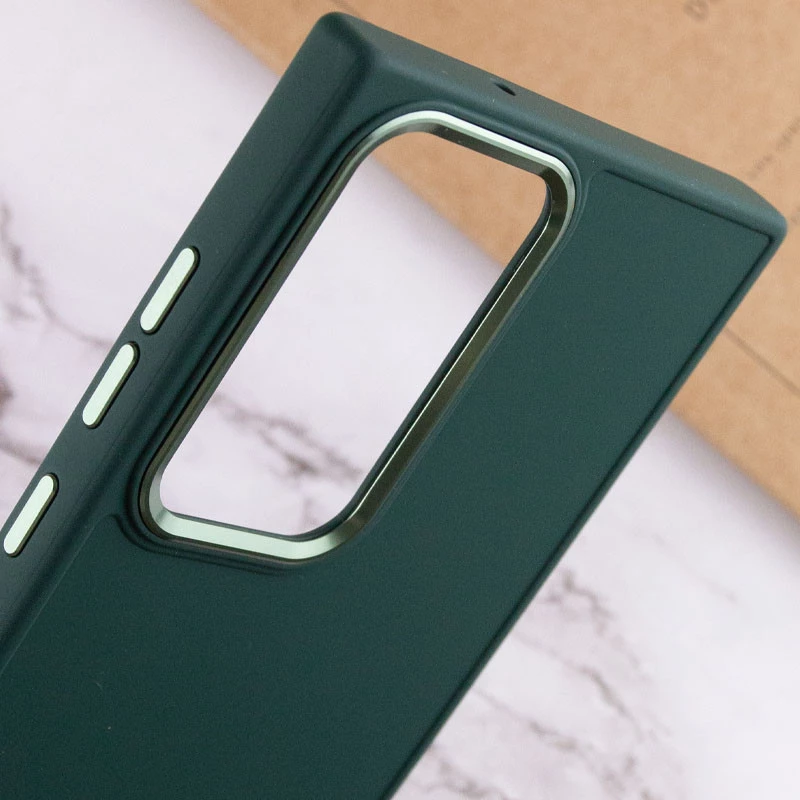 TPU чохол Bonbon з металевими кнопками на Samsung Galaxy S24 Ultra – Зелений / Pine green. Фото 5 з 5