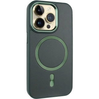 Кожаный чехол с MagSafe для Apple iPhone 12 Pro Max (6.7") — Green