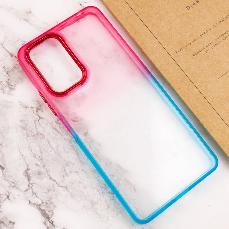 Силіконовий чохол фреш на Realme C67 4G – Бірюзовий / Рожевий. Фото 3 з 4