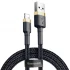 Дата кабель Baseus Cafule Lightning Cable 2.4A (1m) (CALKLF-B) – Золотий / Чорний. Фото 1 з 4