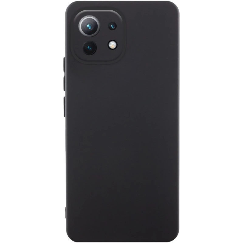 Чохол Silicone Case Lakshmi Plus з закритою камерою на Xiaomi Mi 11 Lite – Чорний / Black. Фото 1 з 3