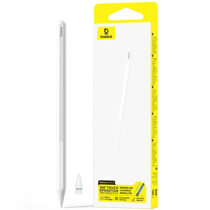 Стілус Baseus Smooth Writing PS3 Pro Touch Operation (B0004A01) – Moon White. Фото 4 з 5