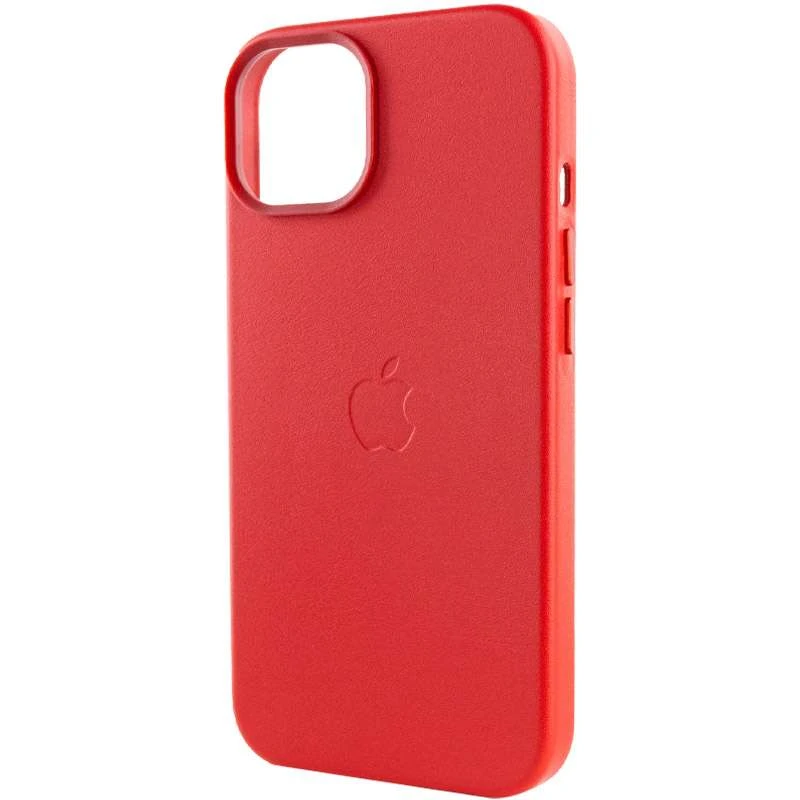 Кожаный чехол Leather Case с MagSafe для Apple iPhone 12 Pro Max (6.7") – Crimson. Фото 8 из 9