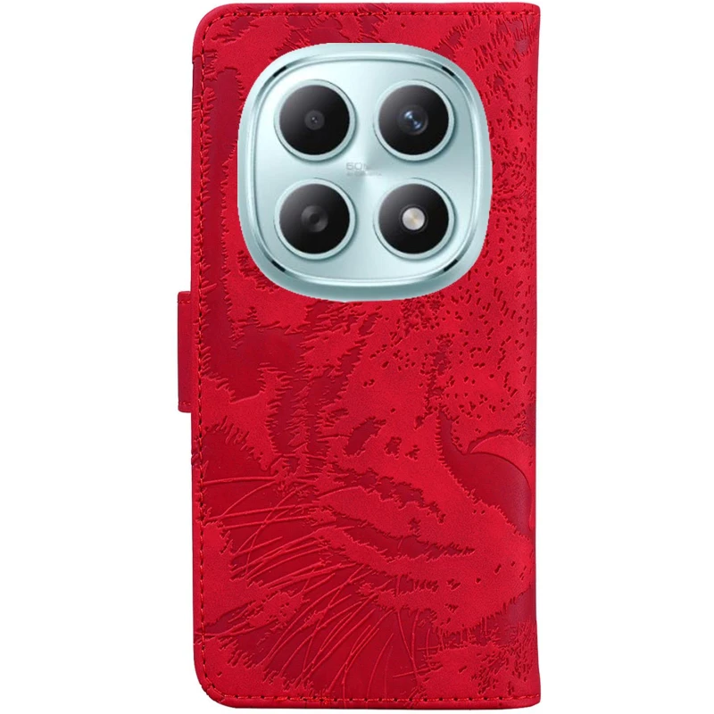 Шкіряний чохол-книжка Tiger для Xiaomi Redmi Note 15 4G/5G (EU) – Red. Фото 3 з 7
