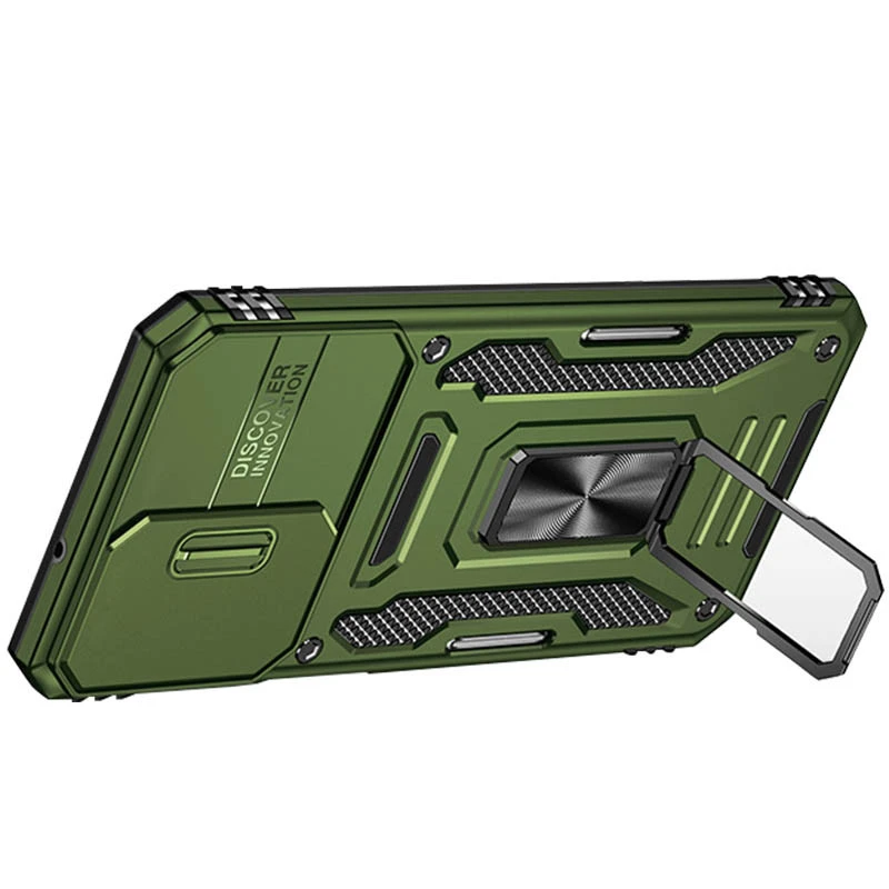 Ударостійкий чохол Square Ring зi шторкою на камеру на Samsung Galaxy A27 – Оливковий / Army Green. Фото 2 з 2