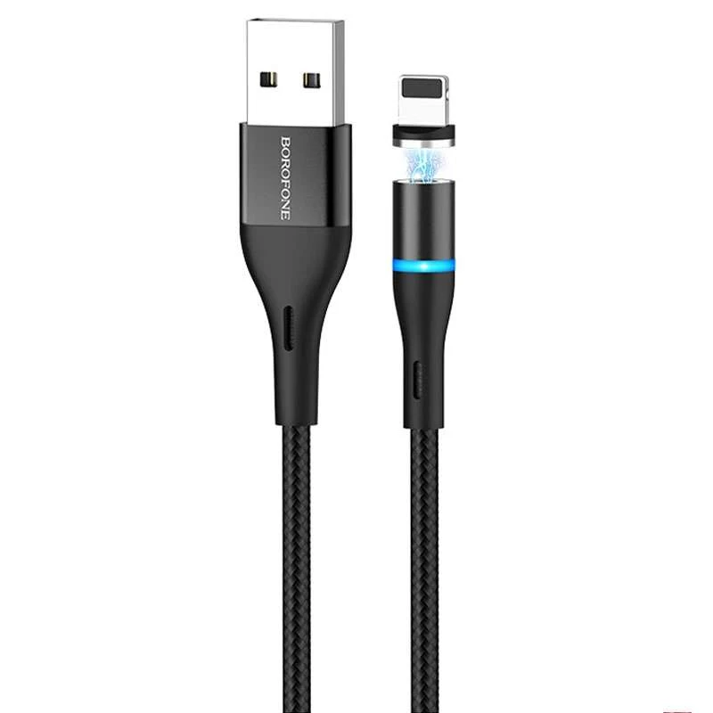 

Дата кабель Borofone BU16 Skill magnetic USB to Lightning (1.2m) (Чорний)