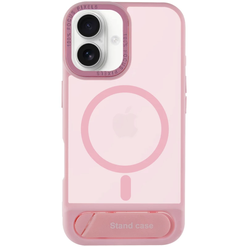 TPU+PC чохол Stand case для Apple iPhone 16 – Pink. Фото 3 з 7