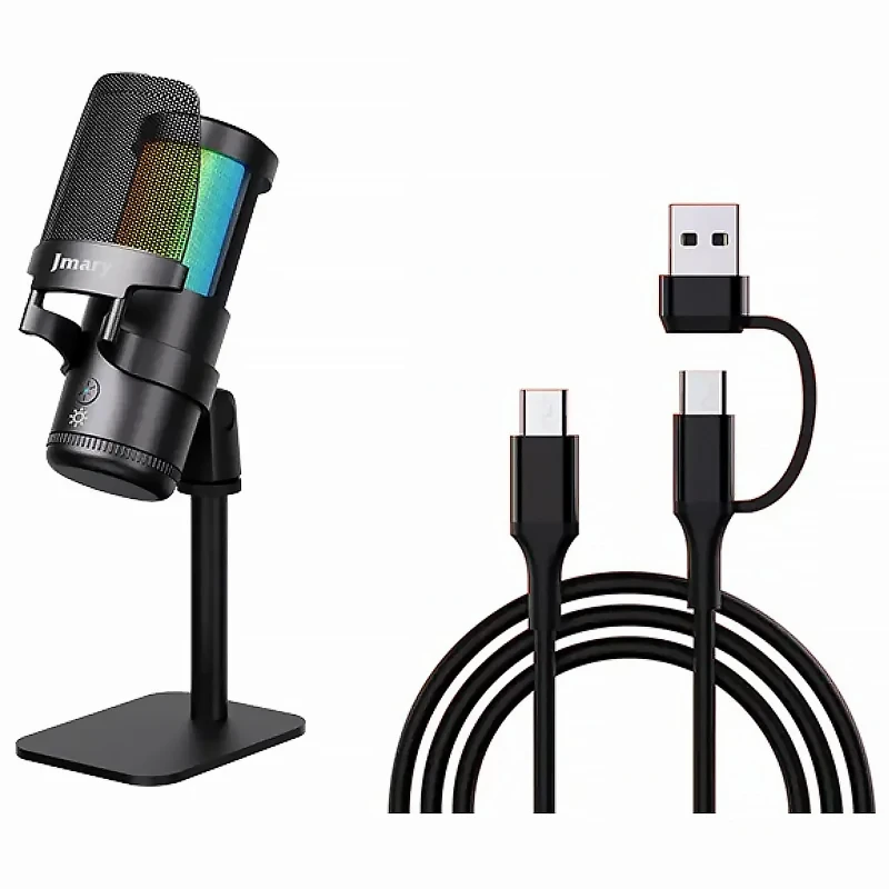 Мікрофон конденсаторний для гейминга Jmary MC-PW13 – Black. Фото 4 з 6