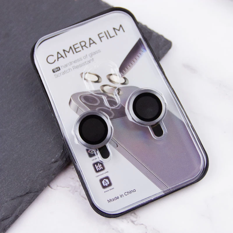 Металеве захисне скло на камеру на Apple iPhone 15 Plus (6.7") – Темно-Сірий / Graphite. Фото 7 з 13