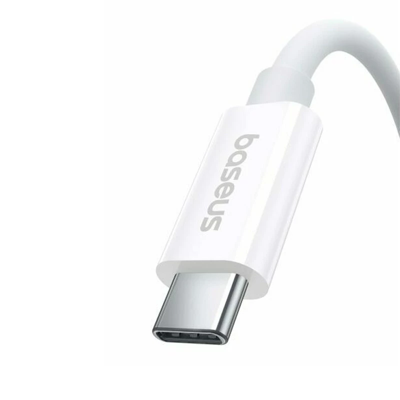 Дата кабель Baseus Superior 2 USB4 Full-Function Type-C to Type-C 240W (1.8m) (P10365200211-05) – Moon White. Фото 2 из 5