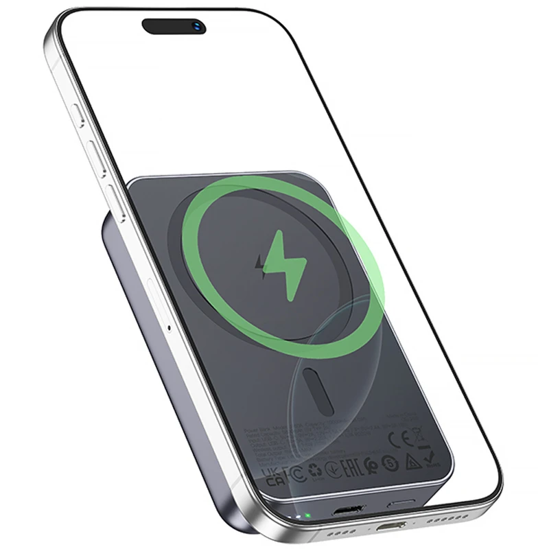 Портативний ЗП Power Bank Hoco J160A Original PD20W з БЗП 10000 mAh – Metal gray. Фото 3 з 6