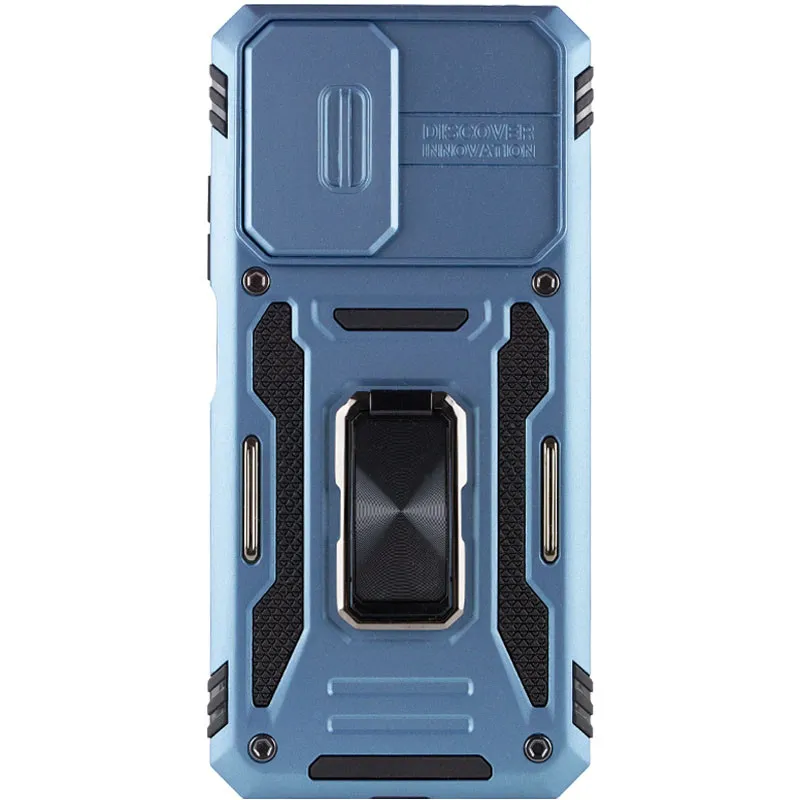 Ударопрочный чехол Square Ring c шторкой на камеру для Xiaomi Redmi A7 Pro 4G – Голубой / Light Blue. Фото 2 из 4