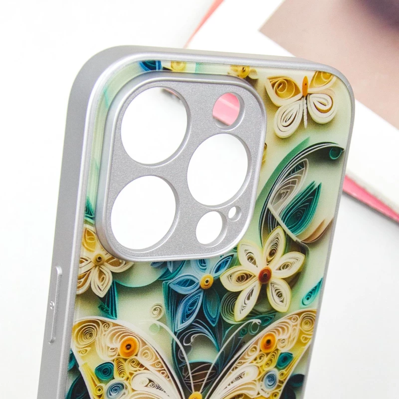 TPU+Glass чохол Nature для Apple iPhone 15 Pro (6.1") – Butterfly. Фото 6 з 8
