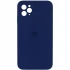 Чохол Silicone Case Square з захистом камери на Apple iPhone 11 Pro Max (6.5") – Темно-синій / Midnight blue. Фото 1 з 3