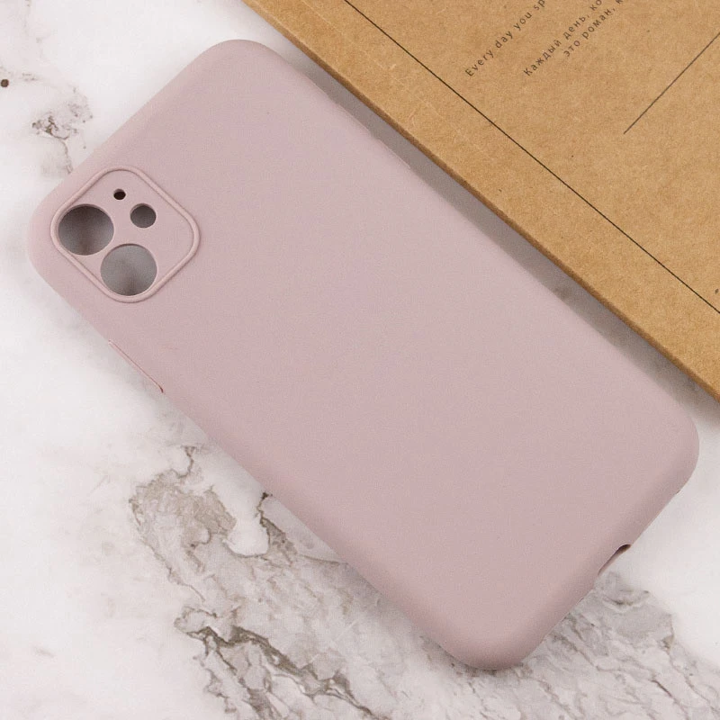Чохол з захистом камери Silicone Case для Apple iPhone 12 (6.1") – Сірий / Lavender. Фото 3 з 3