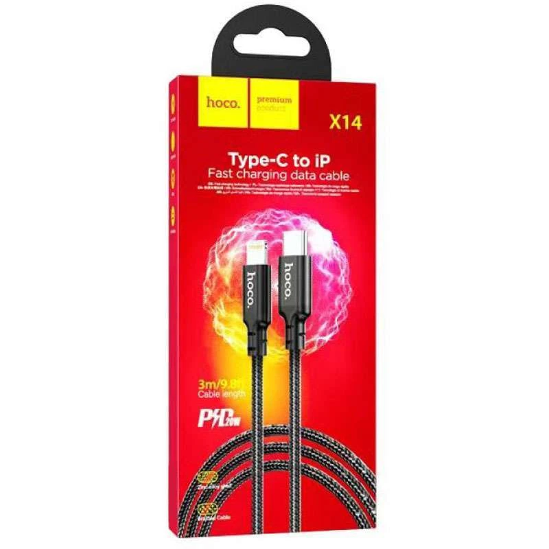 Дата кабель Hoco X14 Double Speed Type-C to Lightning Cable (1m) – Black. Фото 5 из 5