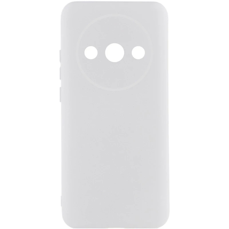 Цветной силиконовый чехол GETMAN с закрытой камерой на Xiaomi Redmi A3 – Белый / White. Фото 1 из 1