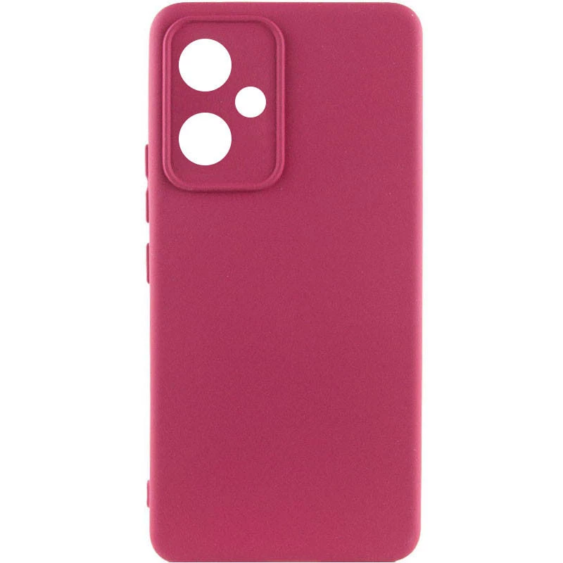 Чохол Silicone Case Lakshmi з закритою камерою на Xiaomi Redmi 12 – Бордовий / Marsala. Фото 1 з 10