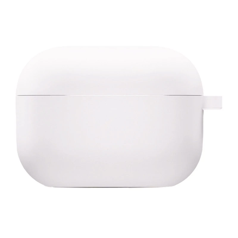 Силіконовий футляр з мікрофіброю для навушників Airpods 4 – Білий / White. Фото 1 з 1