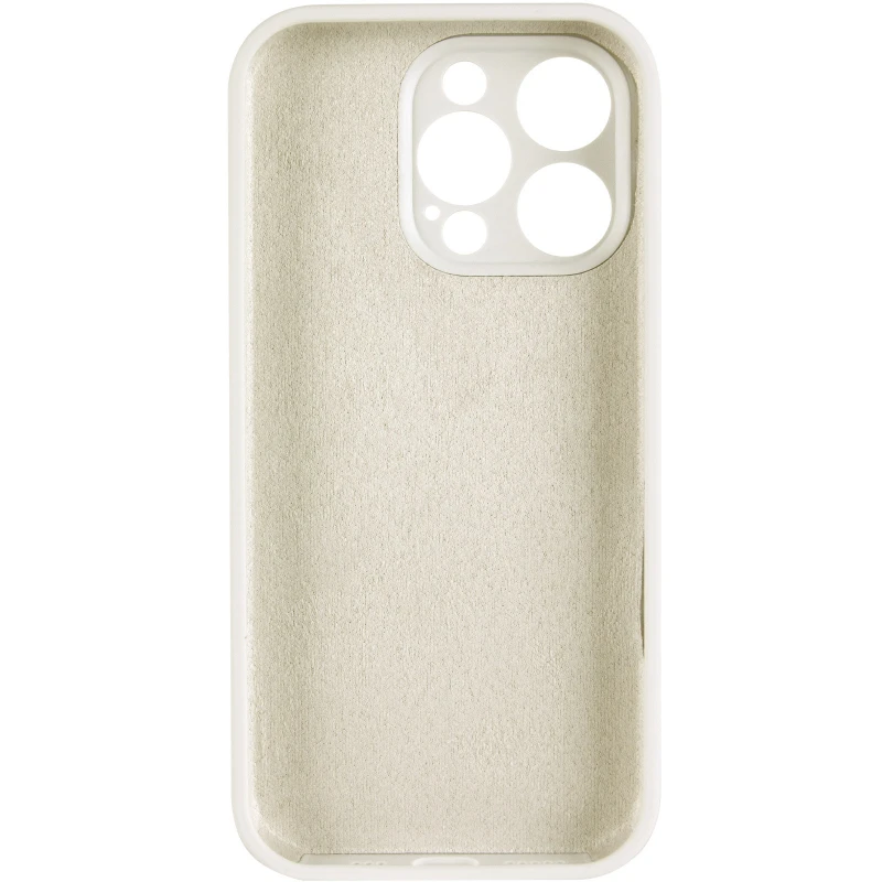 Чехол Silicone Case с защитой камеры для Apple iPhone 14 Pro (6.1") – Бежевый / Antigue White. Фото 4 из 6