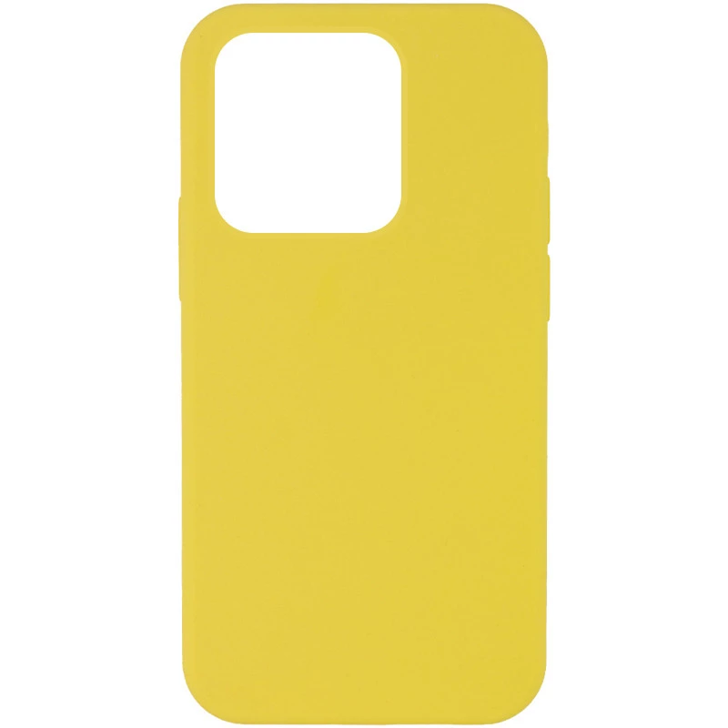 Чехол с закрытым низом Silicone Case для Apple iPhone 15 Pro Max (6.7") – Желтый / Yellow. Фото 2 из 7