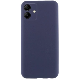 Цветной силиконовый чехол GETMAN с закрытой камерой на Samsung Galaxy A06 — Синий / Midnight Blue