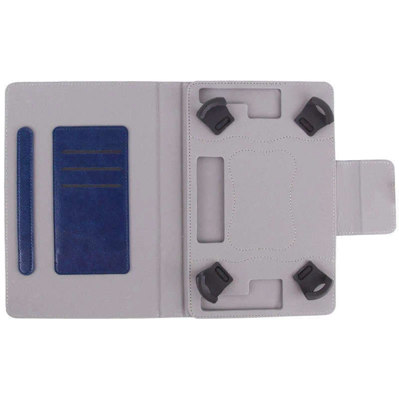 Універсальний шкіряний чохол книжка для планшета 7-8" – Синій. Фото 6 з 10