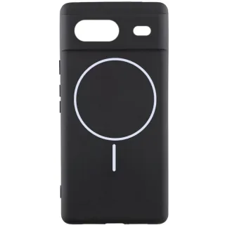 Чохол Silicone Cover Lakshmi Full Camera (AA) with Magnetic Fit для Google Pixel 7a — Чорний / Black
