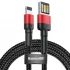 Дата кабель Baseus Cafule Lightning Cable Special Edition 2.4A (1m) – Чорний / Червоний. Фото 2 з 7