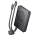 Портативное ЗУ Power Bank Hoco Q56 Premium PD20W с БЗУ with cable 10000 mAh – Metal gray. Фото 5 из 6