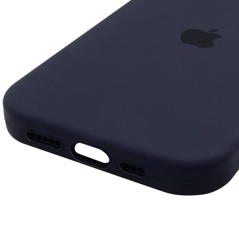 Чехол Silicone Case с закрытым низом для Apple iPhone 17 (6.3") – Темно-синий / Midnight blue. Фото 6 из 6